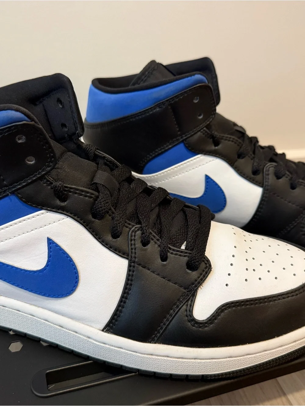 Air Jordan 1 Mid White Racer Blue Black Size 11
